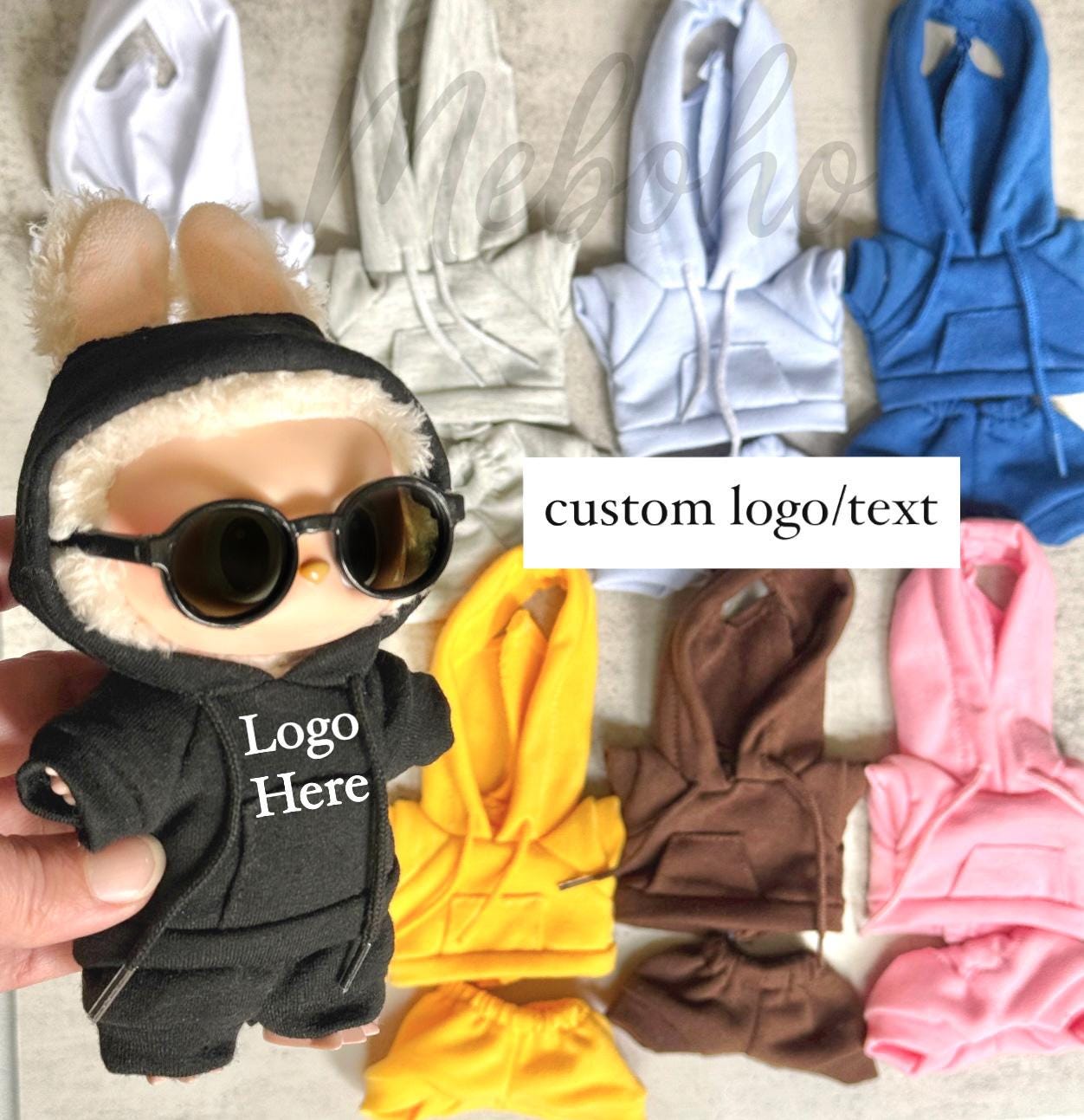 Kundenspezifisches La Bubu Hoodie mit Logo, Foto, Kleidung für Puppe, personalisiertes Outfit für La Bubu