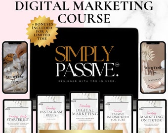 Simply Passive Course | Digital Marketing Course | Done For You | Master Resell Rights | Passive Income Course | Faceless Marketing Guide