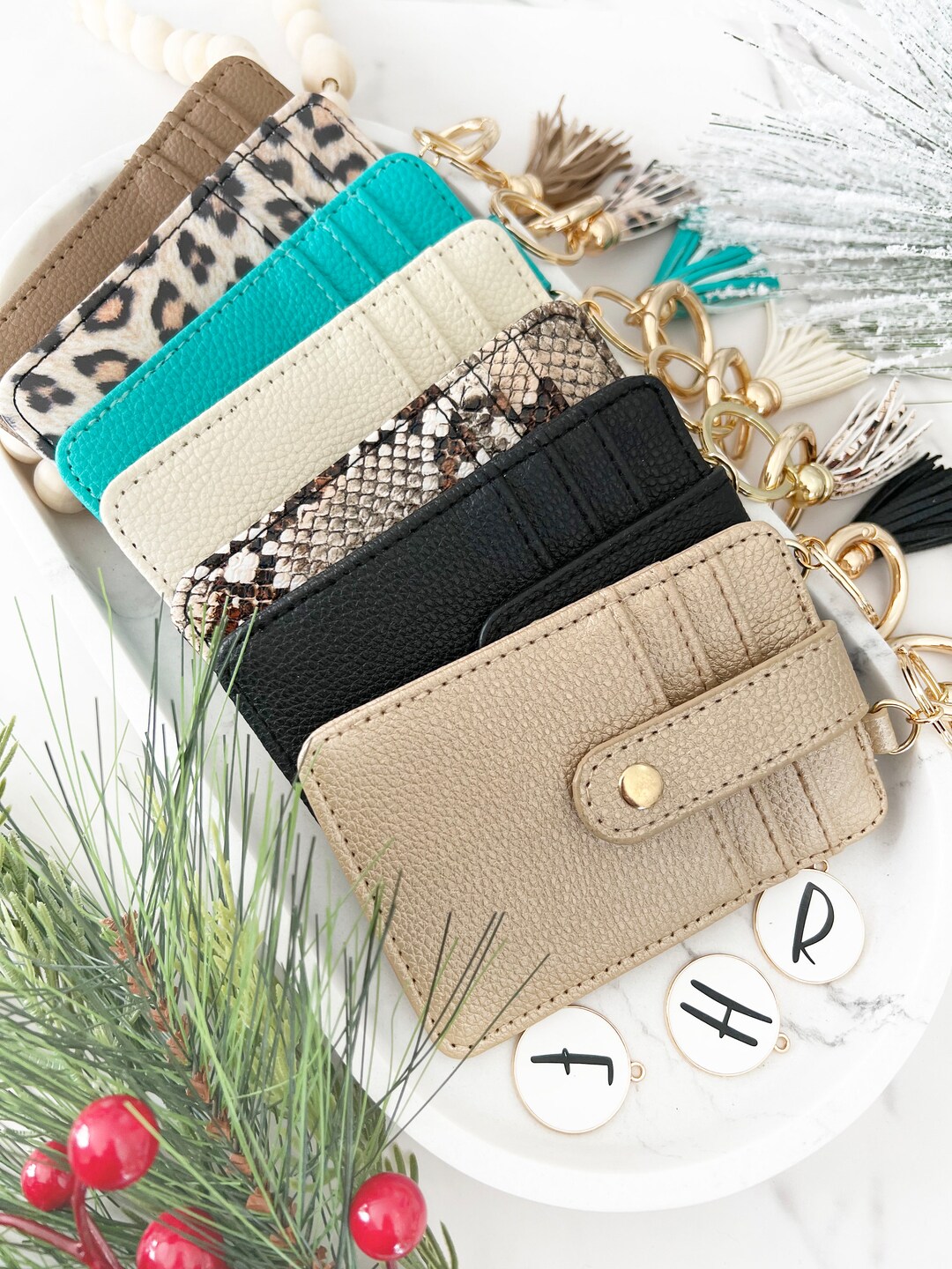 Keychain Wallet, ID Card Holder, Wristlet Wallet, Christmas Gifts