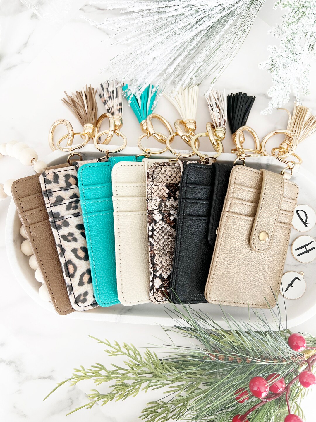 Keychain Wallet, ID Card Holder, Wristlet Wallet, Christmas Gifts