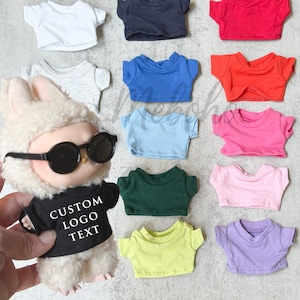 Custom La Bubu Shirt, Personalized Tee for La Bubu, Doll Clothes With Custom Name Logo, La Bubu Accessories For V1,V2,V3 Keychain Dolls