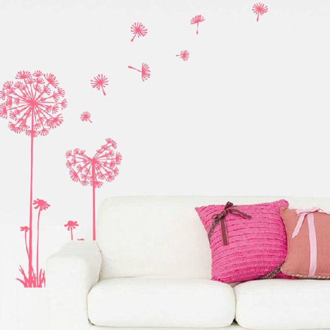 Dandelion Wall Decalflow in the Wind Wall Decaldandelion Etsy