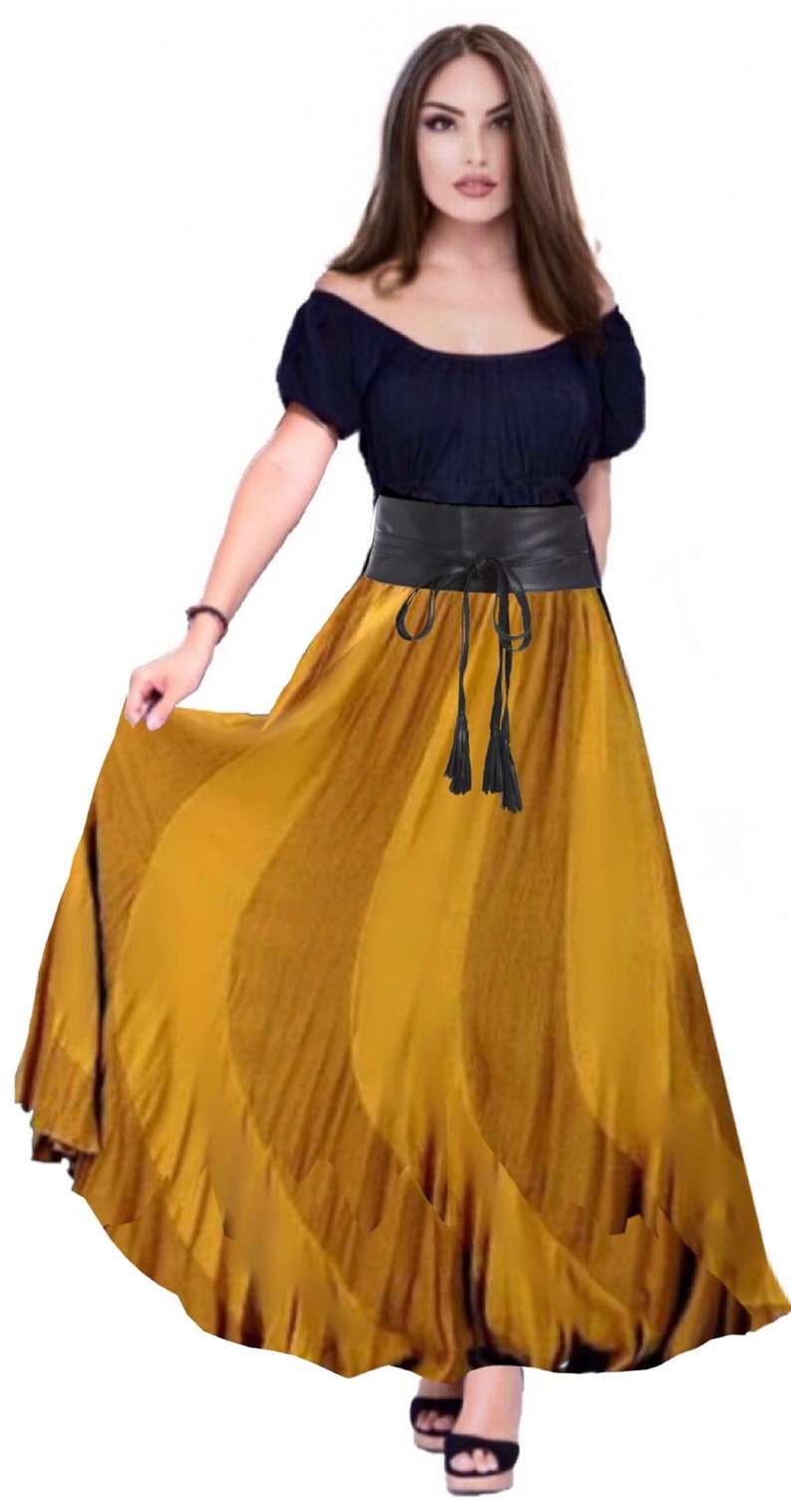Vintage Maxi Skirt Bias Ruffled Elastic Waist Elegance Rayon | Etsy