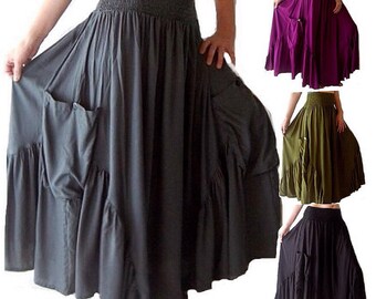 plus size boho skirts