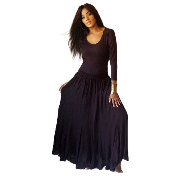 Boho Skirt Angle Hem Maxi Skirt Multi Panel Flare Skirt - Etsy Canada