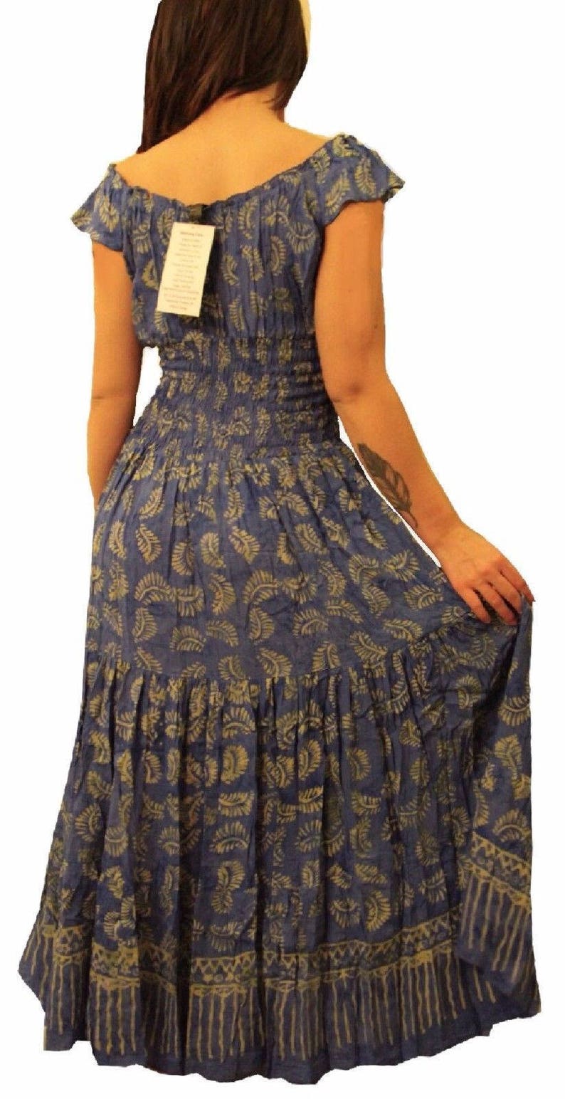 Maxi Peasant Dress with cap Sleeve and Smocked Waist Ruffled Etsy