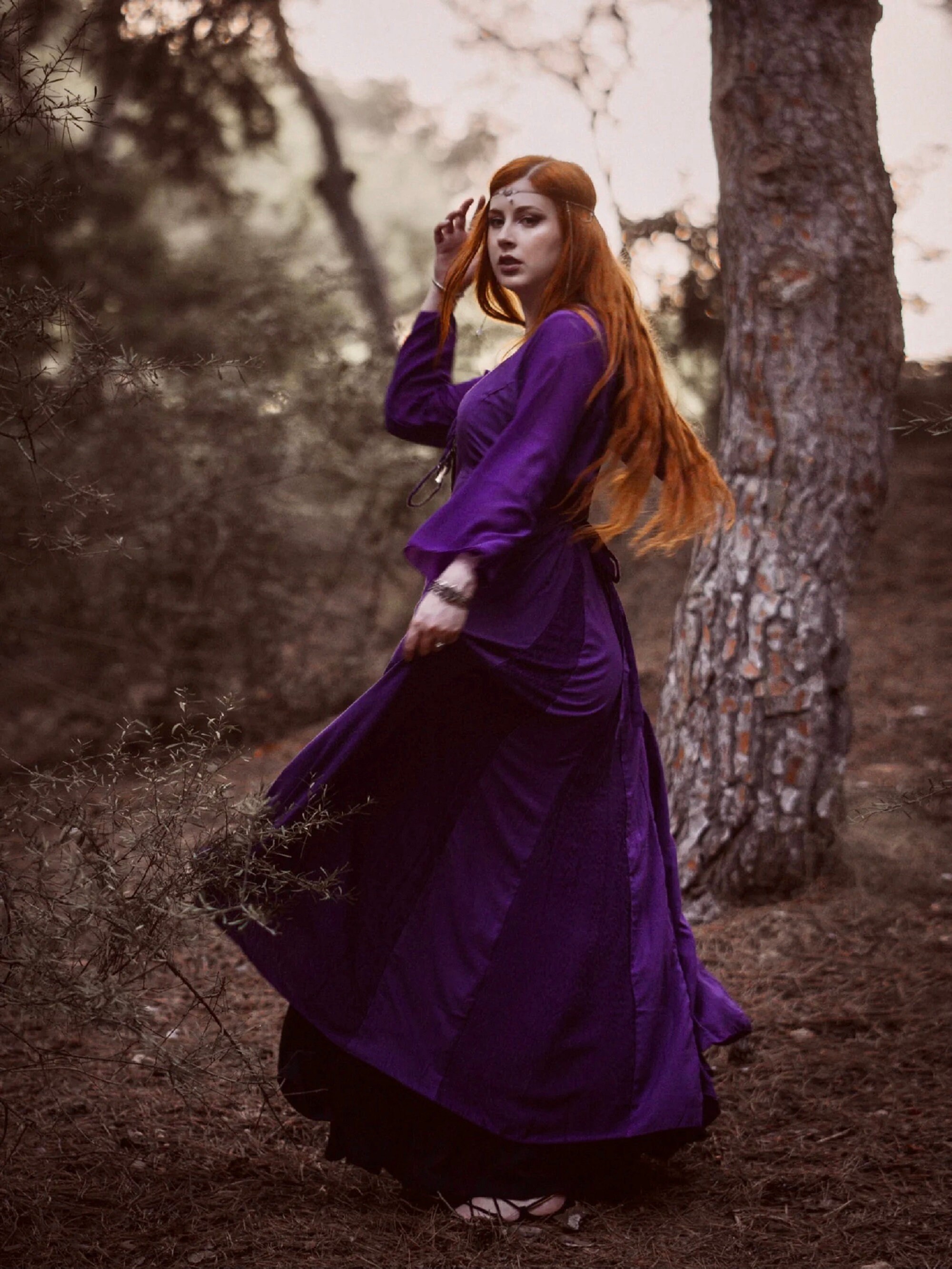 Hooded VIKING DRESS Pirate Goddess Maxi 