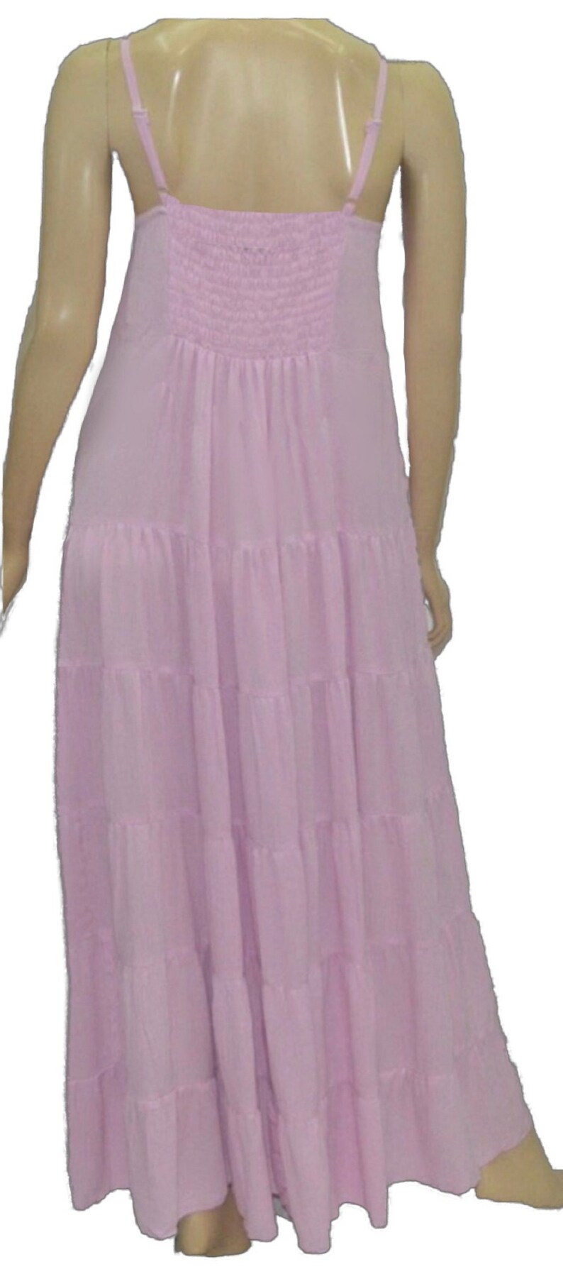 Dress Maxi Empire Waist Style Jumper Spaghetti Straps Tiers Etsy