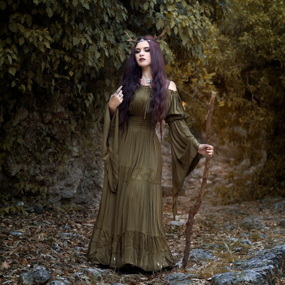 Cottagecore Wiccan Maxi Dress 