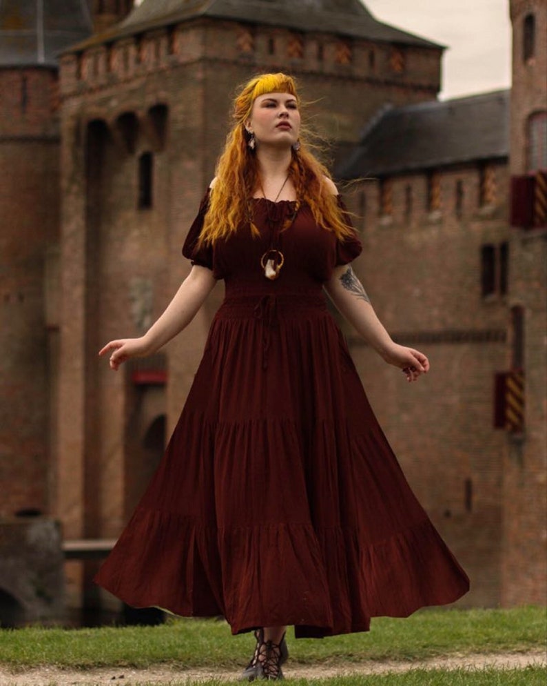 Cottagecore Dress Bridesmaid Peasant Dress Maxi Smocked Etsy