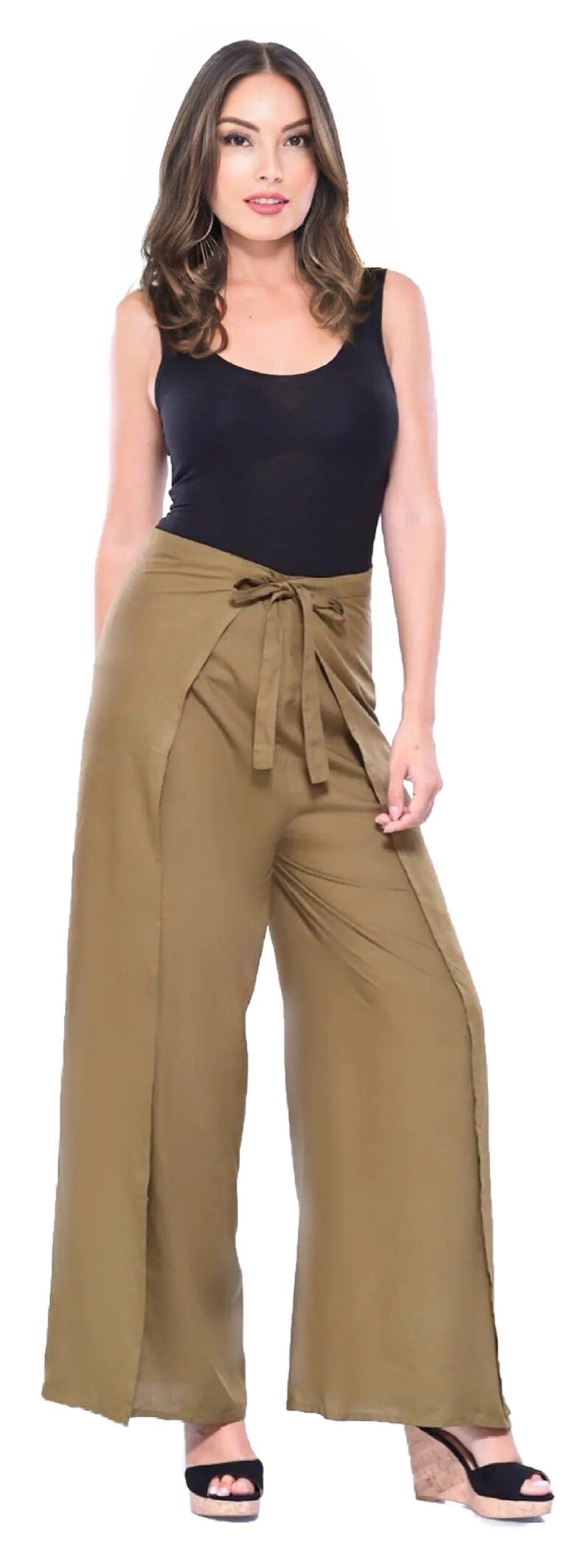 ASKSA Damen 3/4 Hose Caprihose Weites