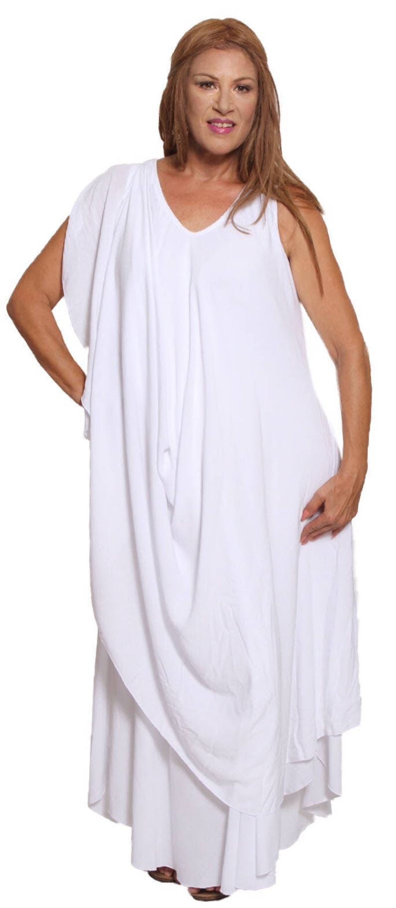LotusTraders V7730 Made To Order Layered Shawl Drape Hood Jacket Mystique Vintage Wedding and Bridesmaids Morrocan Magic Dress