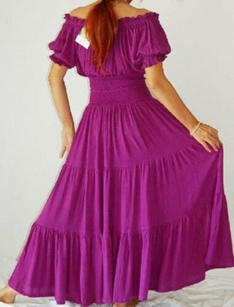 Cottagecore Dress Bridesmaid Peasant Dress Maxi Smocked Etsy
