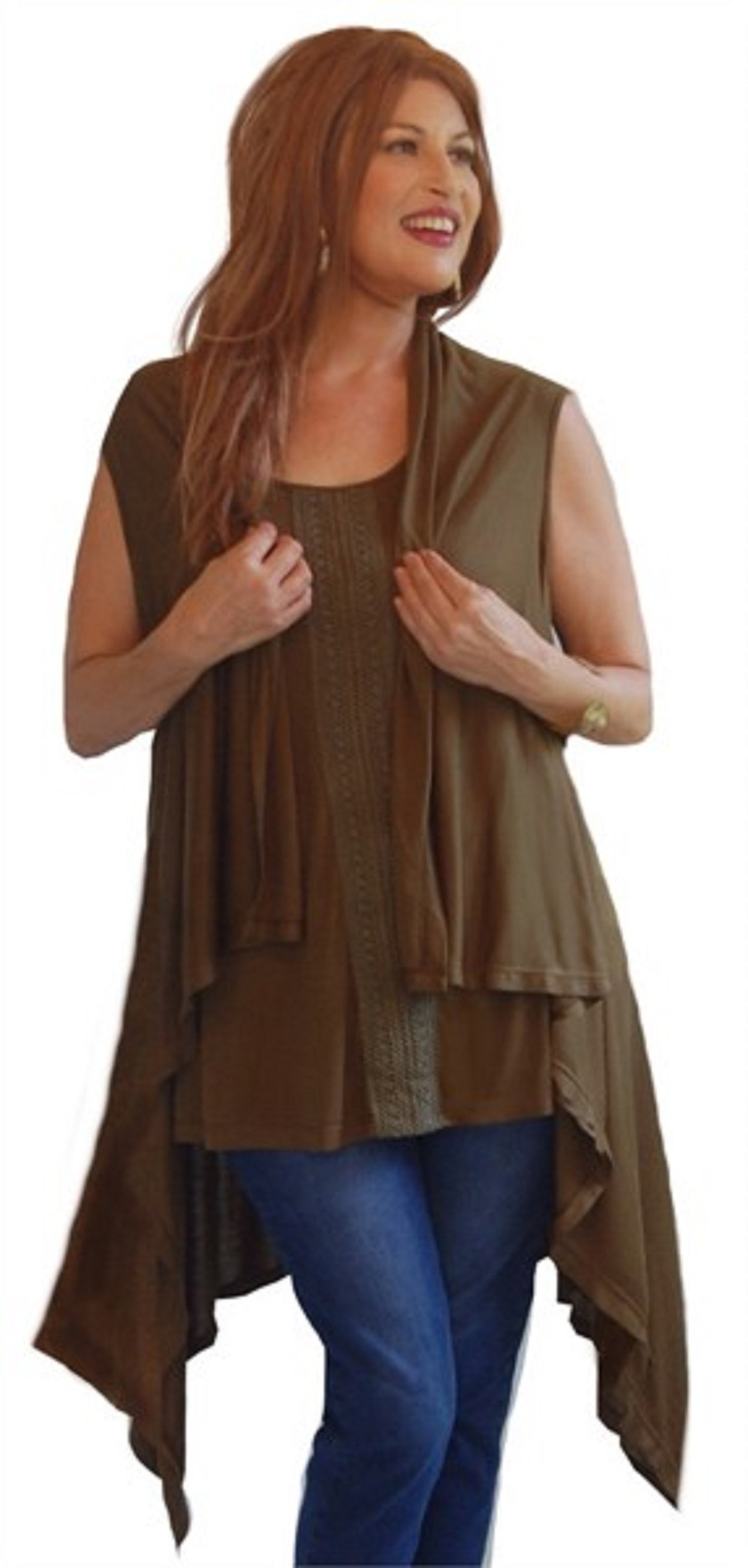 Boho Cami Top Jacket 2 Piece Set Stretch jersey Lacy Trim Etsy