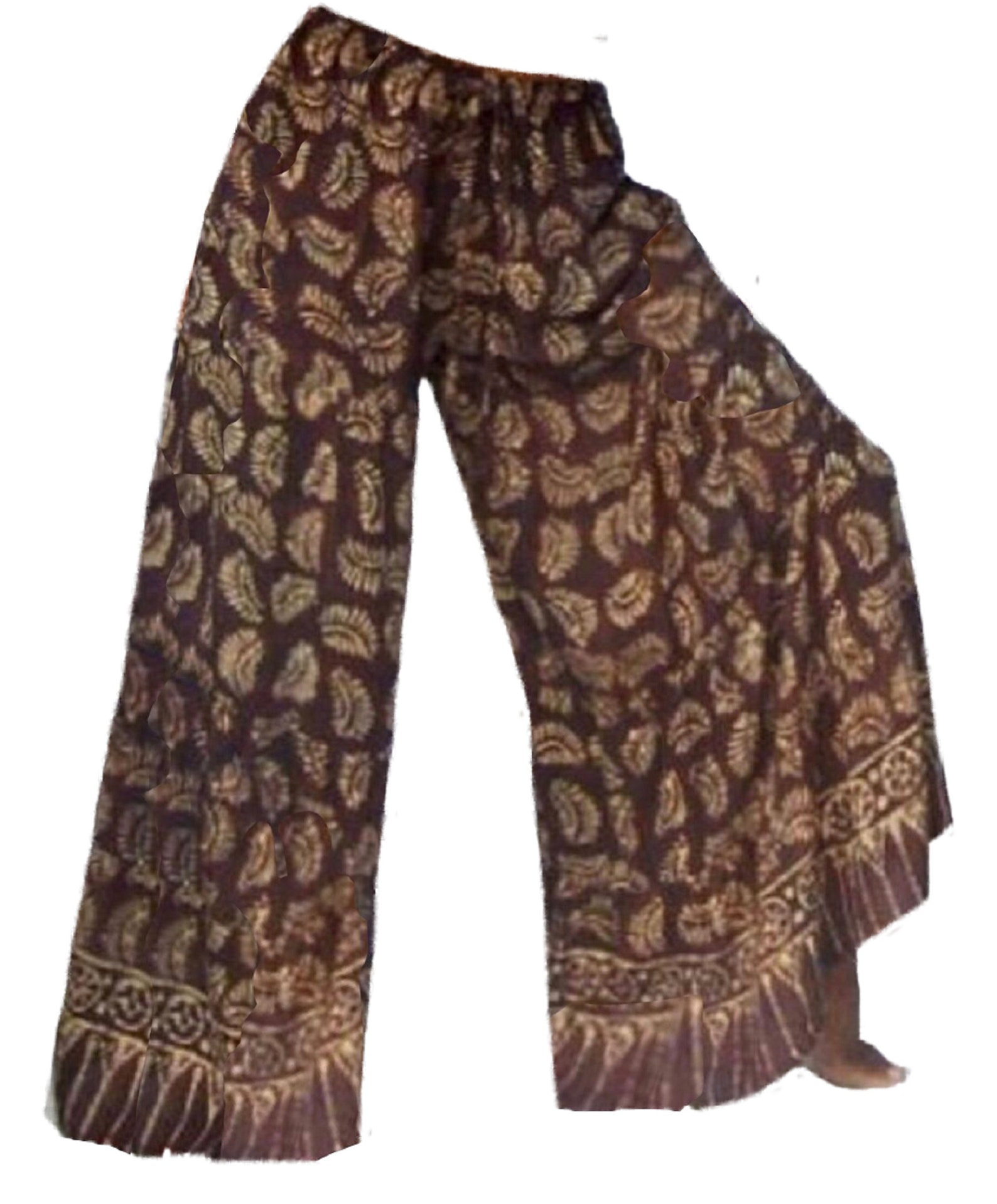 Wide Leg Pant Bali Batik Rayon Elasticised Waist Etsy