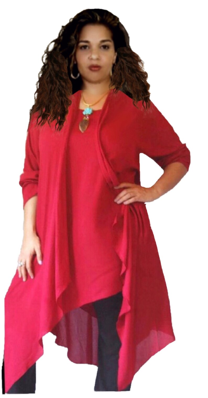 Boho Cami Top Jacket Set 2 Piece Angled Hem Casual Womens Etsy