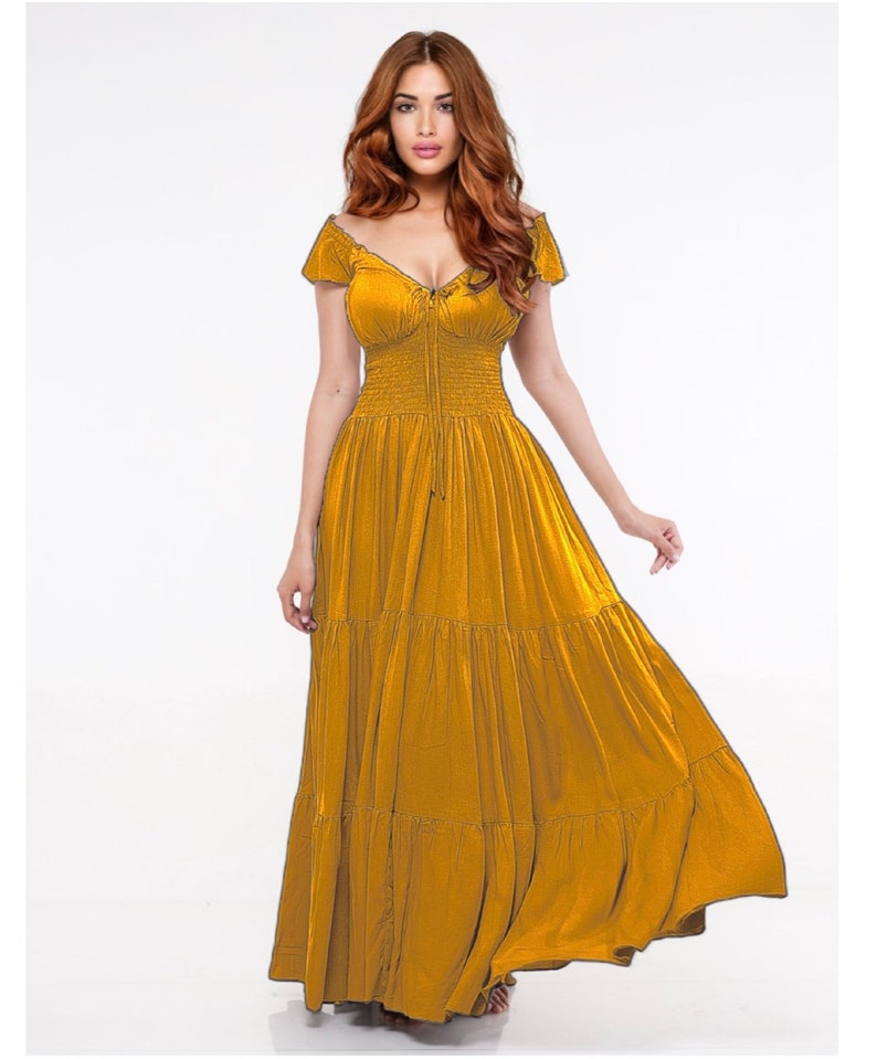 Peasant Dress Cottagecore Dress Womens Clothing Viking Etsy