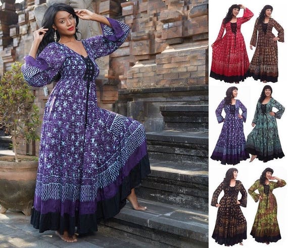 plus boho maxi dress