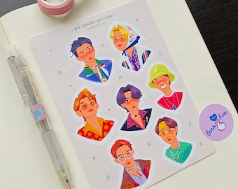 BTS Season's Greetings 2021 Foglio di adesivi grandi