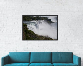 Niagara Falls Digital Photography Print, Niagara Falls American Falls Photograph, Waterfall Photography Prints, Travel Photography