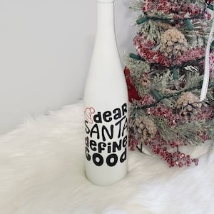 Christmas Wine Bottle, Christmas Decoration, Wine Bottle Decor, Wine Christmas Decor, Wine Lover, Holiday Decor, Santa