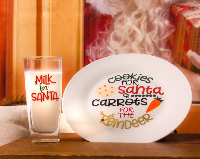Cozy Cookie Plates & Milk Glass Santa: Perfect Holiday Tableware
