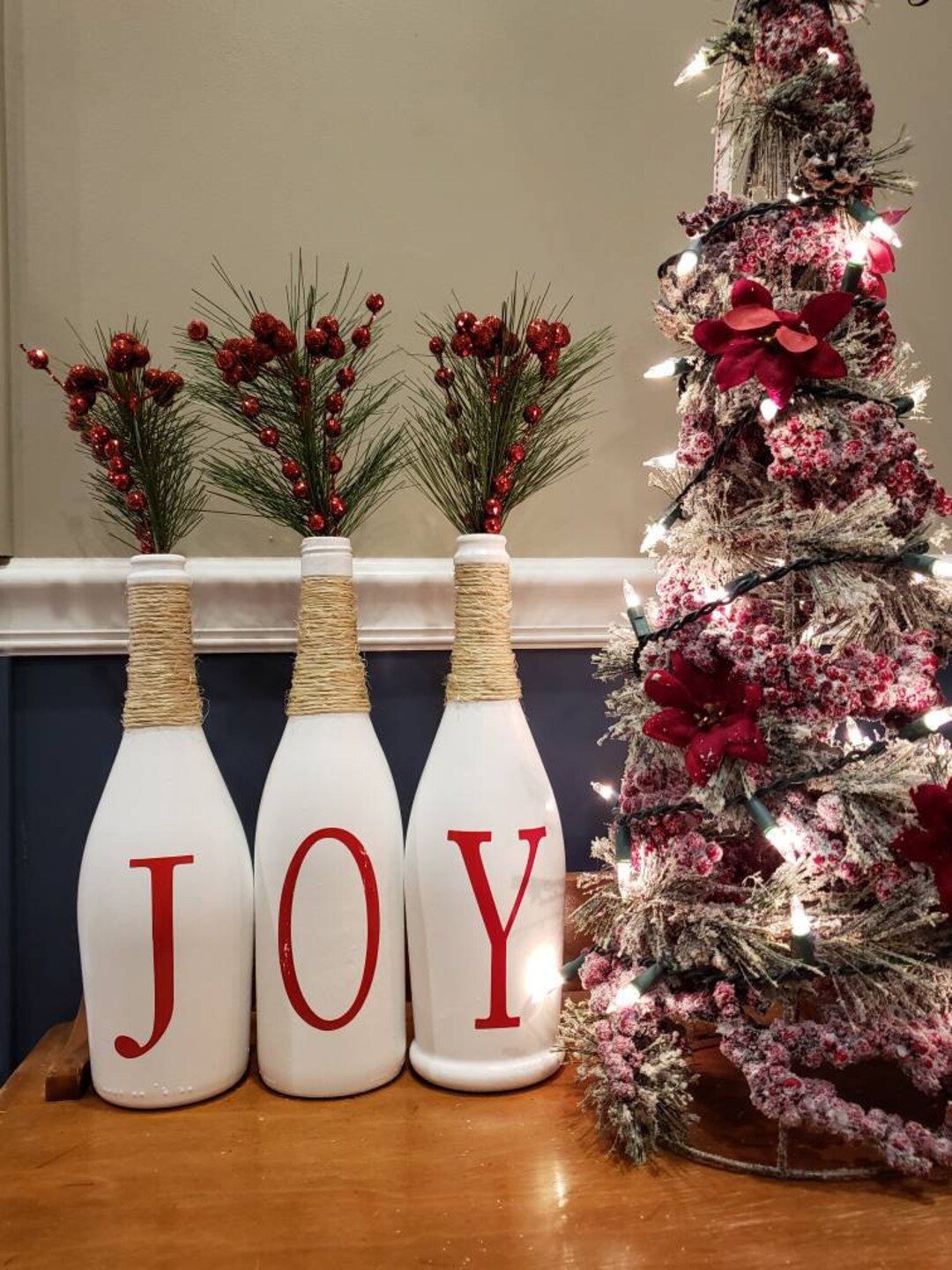 Bottle decorations for christmas Clearance