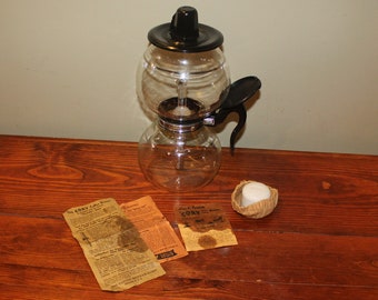 Vintage Cory Chicago Deco Glass Vacuum Coffee/Tea Pot / Maker - DXL Model