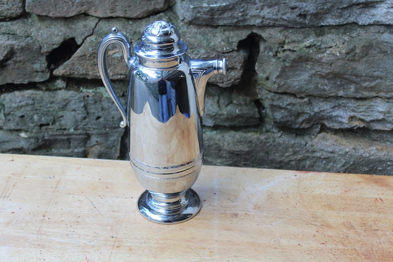 Vintage Continental Silver Cocktail Shaker 3817 image 2