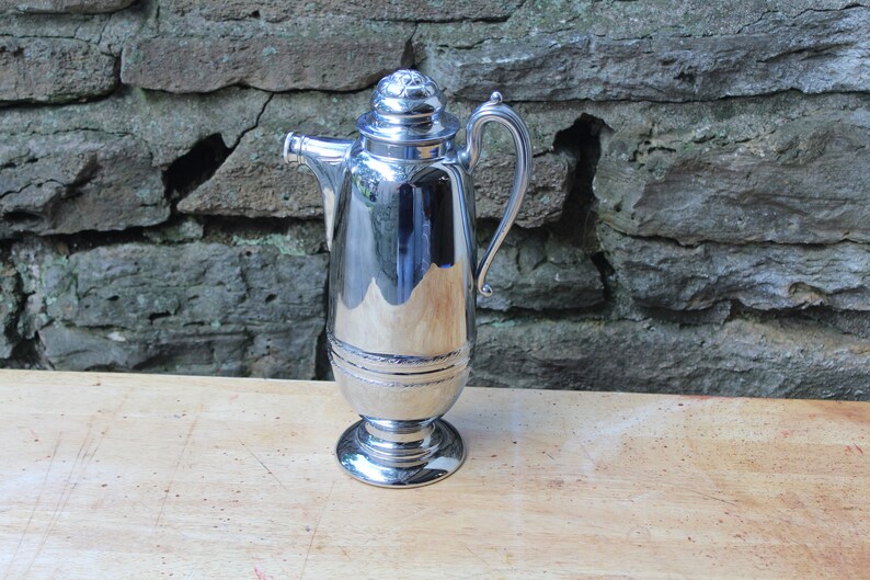 Vintage Continental Silver Cocktail Shaker 3817 image 1