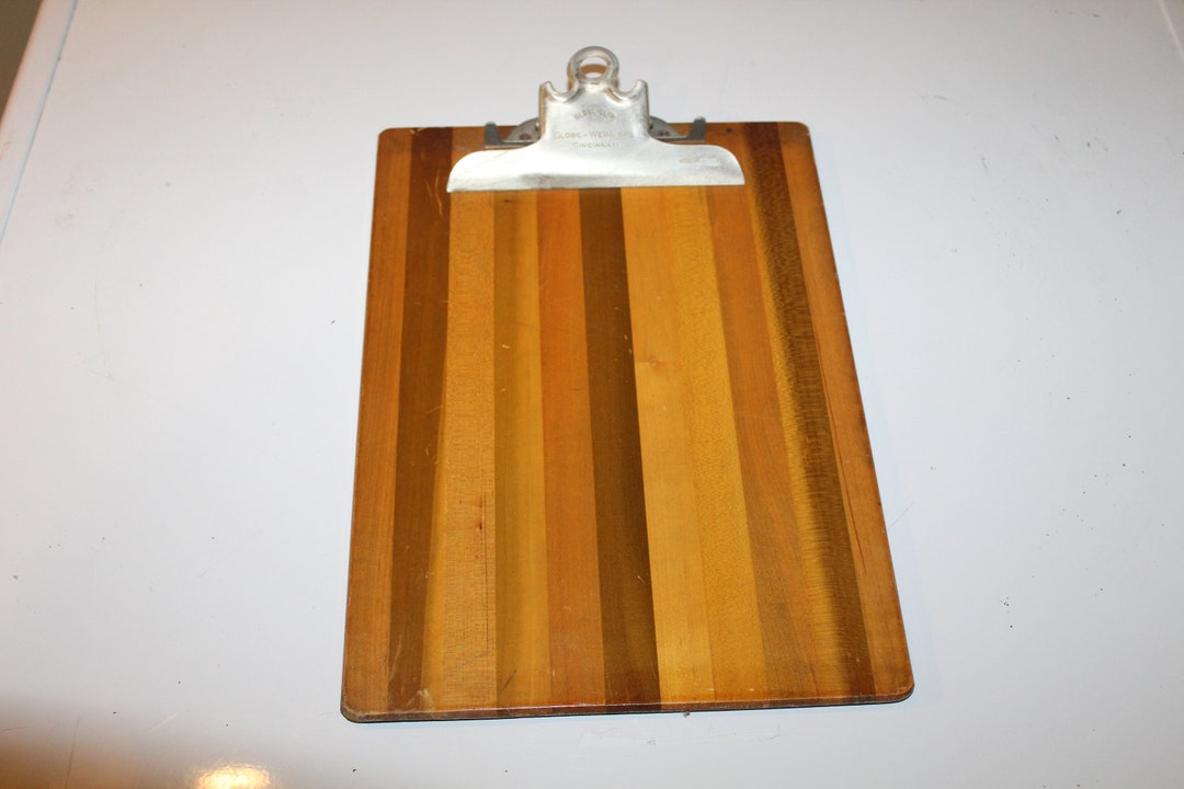 Vintage Globe Wernicke Cincinnati Globe Clip Wooden Clipboard Etsy