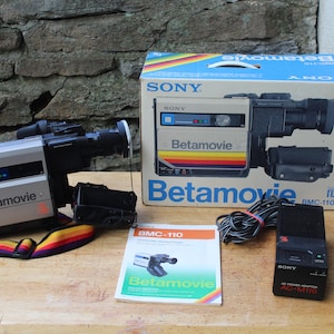 Sony Betamovie Betamax Camcorder Video Camera 1980' Beta Tape BMC