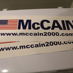 Vintage John McCain 2000 Wahlplakat-Zeichen