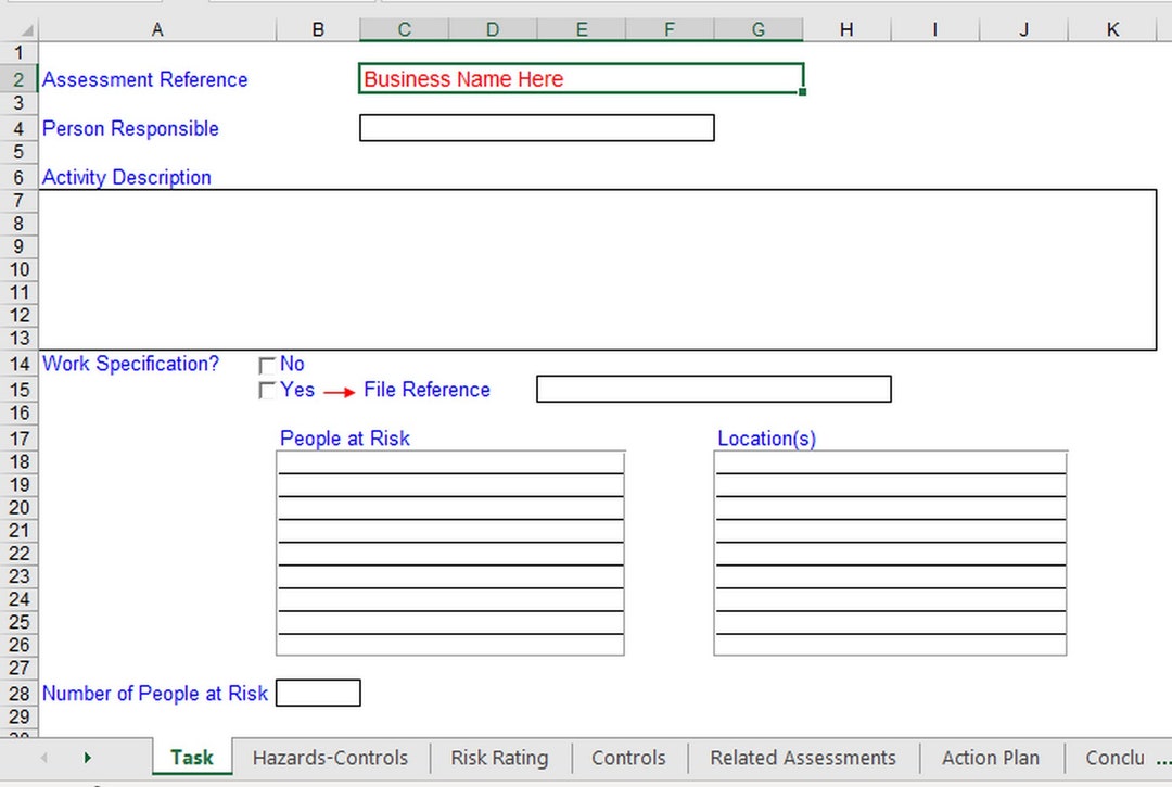 Risk Assessment Template | Business Templates | Excel Templates | Risk ...