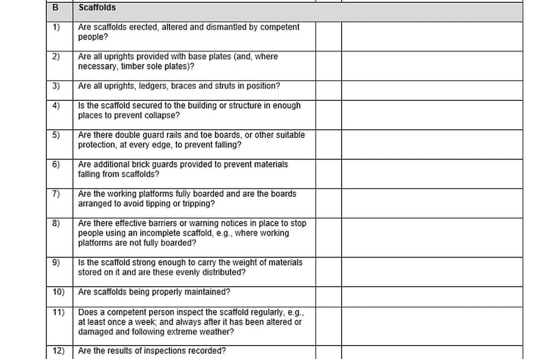 Baustellen Checkliste, Word Doc, Word Template Etsy Österreich