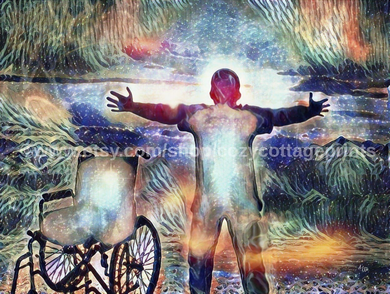 Life After Death Fine Art Print Wheelchair Walking Heaven Etsy