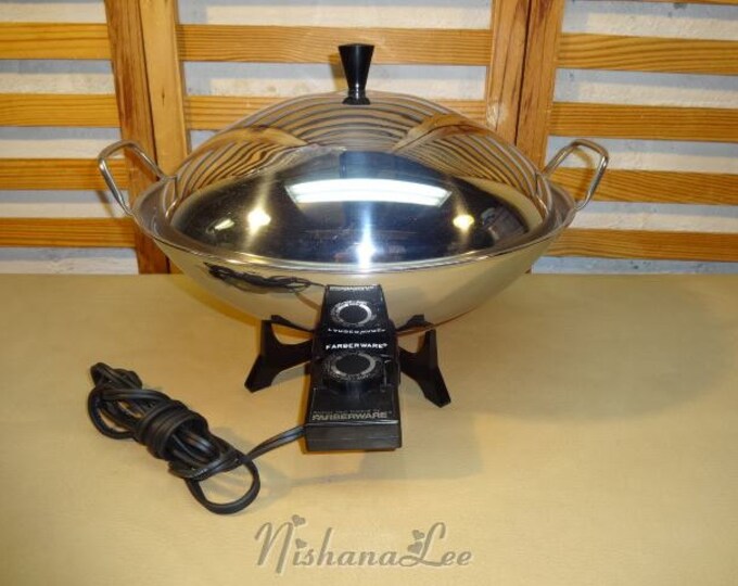 Farberware Electric Stainless Steel Aluminum Clad Wok Model Etsy