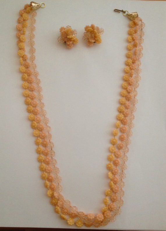 Late 1940"s Three Beaded Lucite Necklace Set