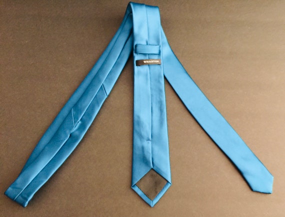 1980’s Jewel Toned Blue Tie By Wharton - image 2