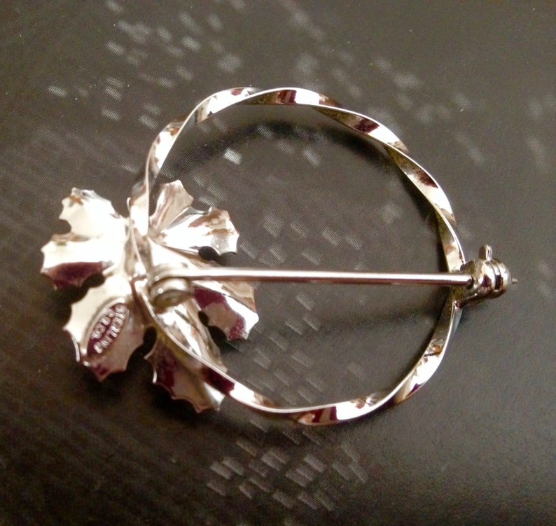 Early Coro Sterling Silver Circular w Cultured Pearl 1920/'s