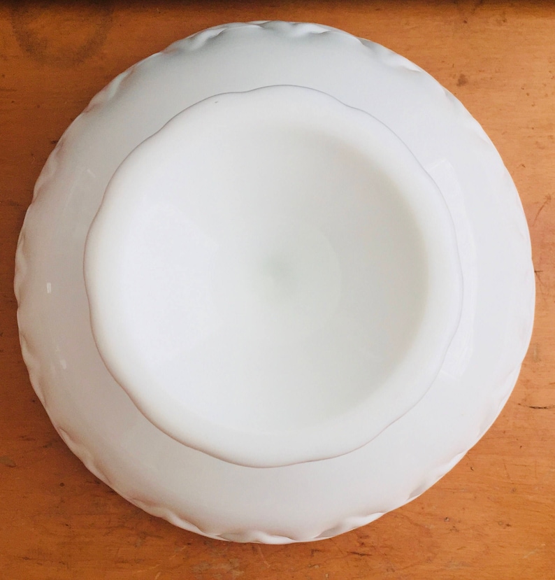 Early 1960s White Milk Glass Fruit Bowl
