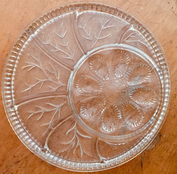 Glass Appetizer Plate From the Late 1960's Etsy