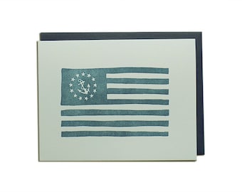 Nautical Flag Letterpress Card