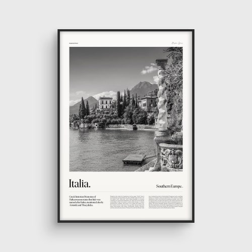 Italy Print Black and White Canals Italy Wall Art Italy Etsy