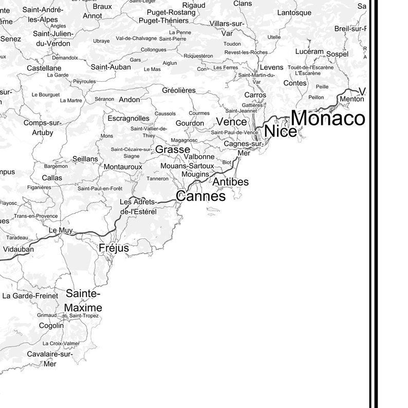 French Riviera Map Poster France - Il 794xN.2455979655 82hp