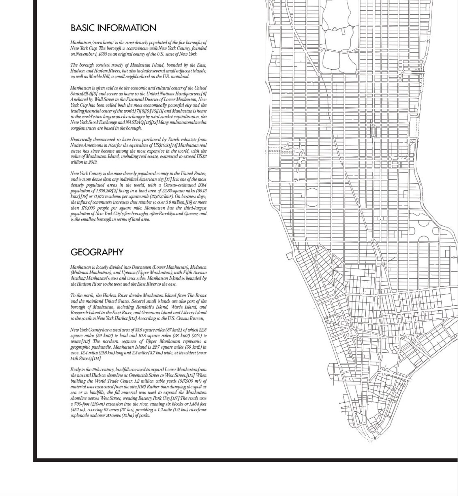 New York Map Print Printable New York Map Poster Digital | Etsy