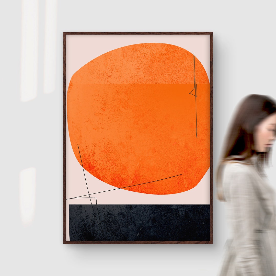 Abstract Wall Art Modern Midcentury Abstract Painting Etsy