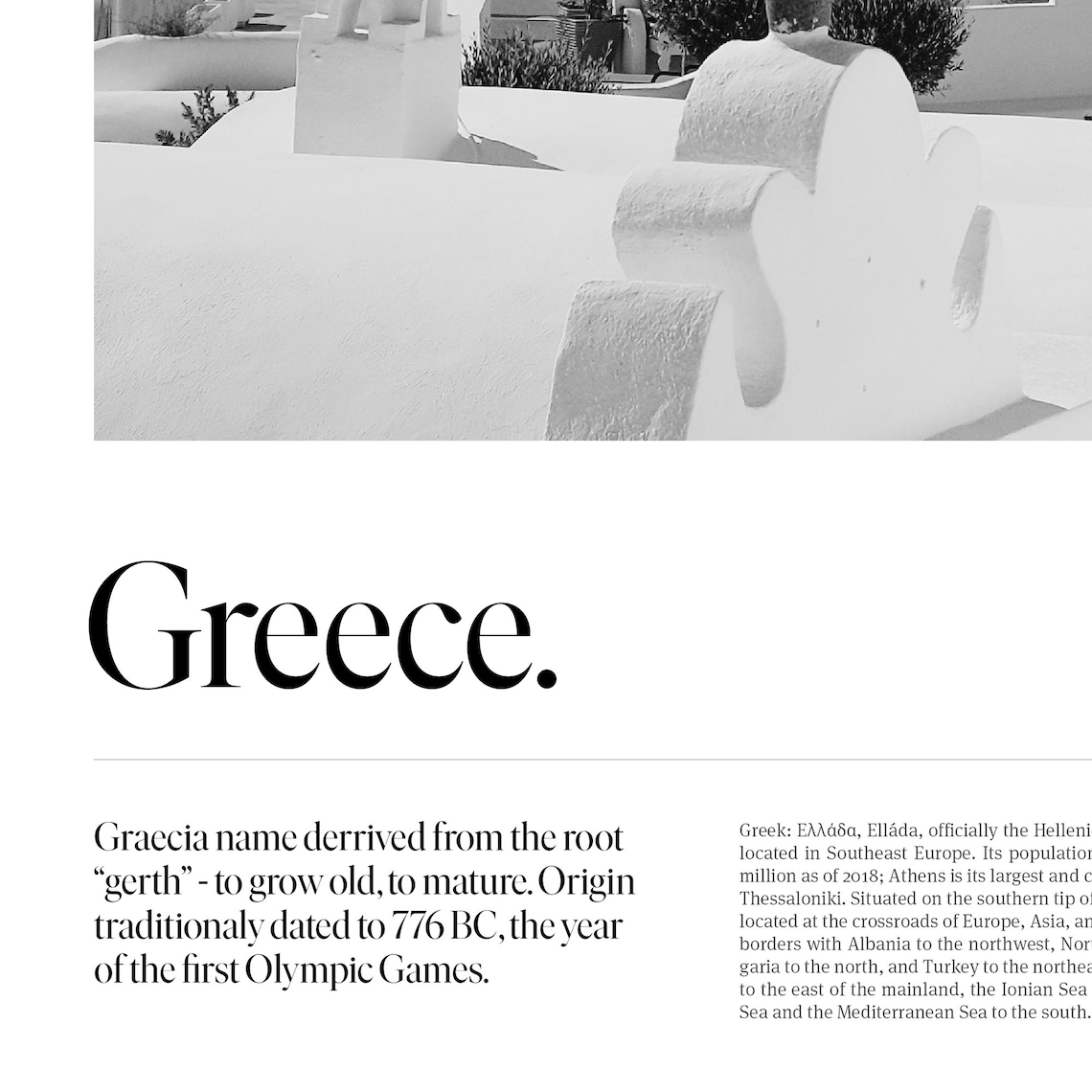 Greece Santorini Wall Art Black and White Greece Poster Etsy