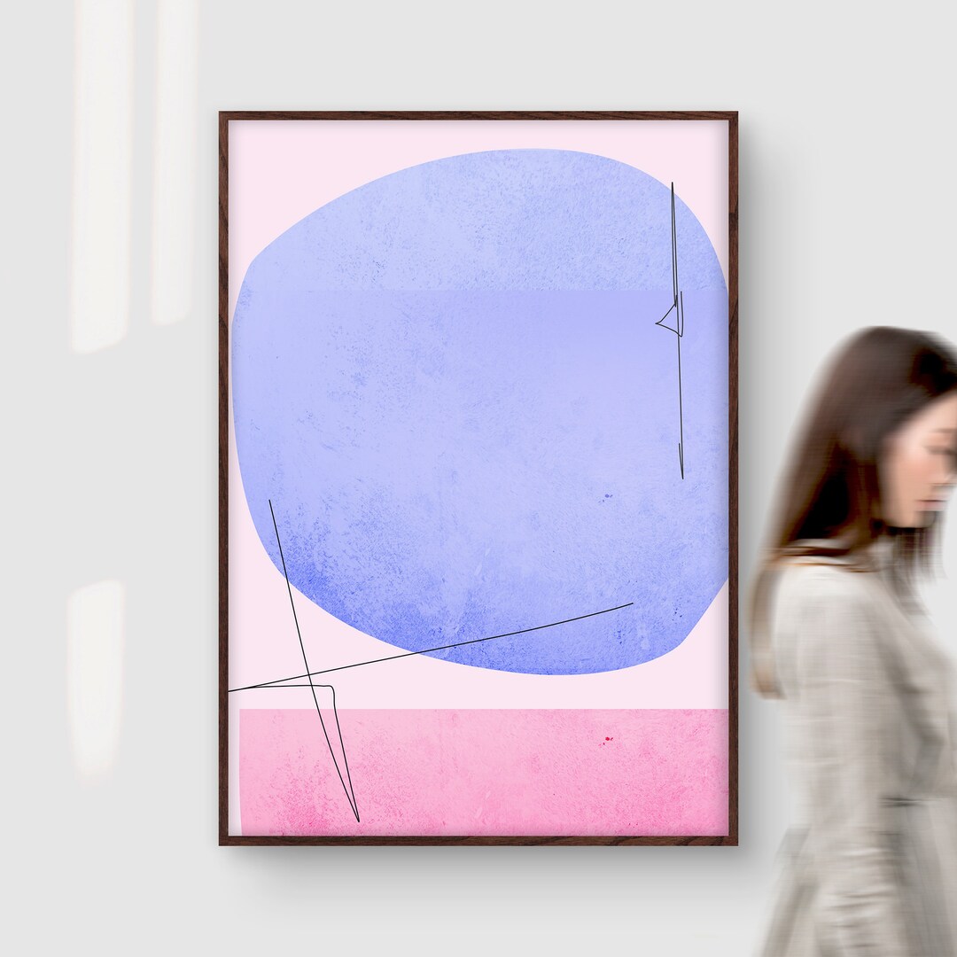 Poster Abstrait Style Milieu Du Siècle – Impression D'art Moderne Sur Papier Mat, Parfait Pour Déco Murale Sans Cadre