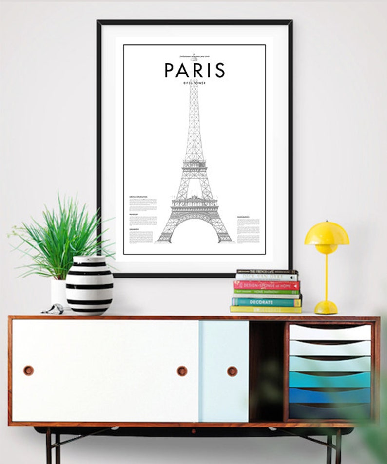 Paris Poster Black /& White Minimal Print Poster Minimal Graphics Art Home Art Minimal Paris Eifel Tower Poster